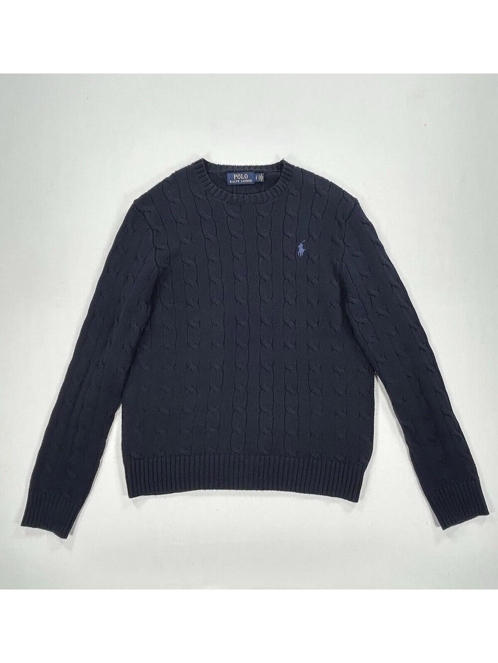 Polo Ralph Lauren Sweater Kids XL 18-20 Navy Blue Cable Knit